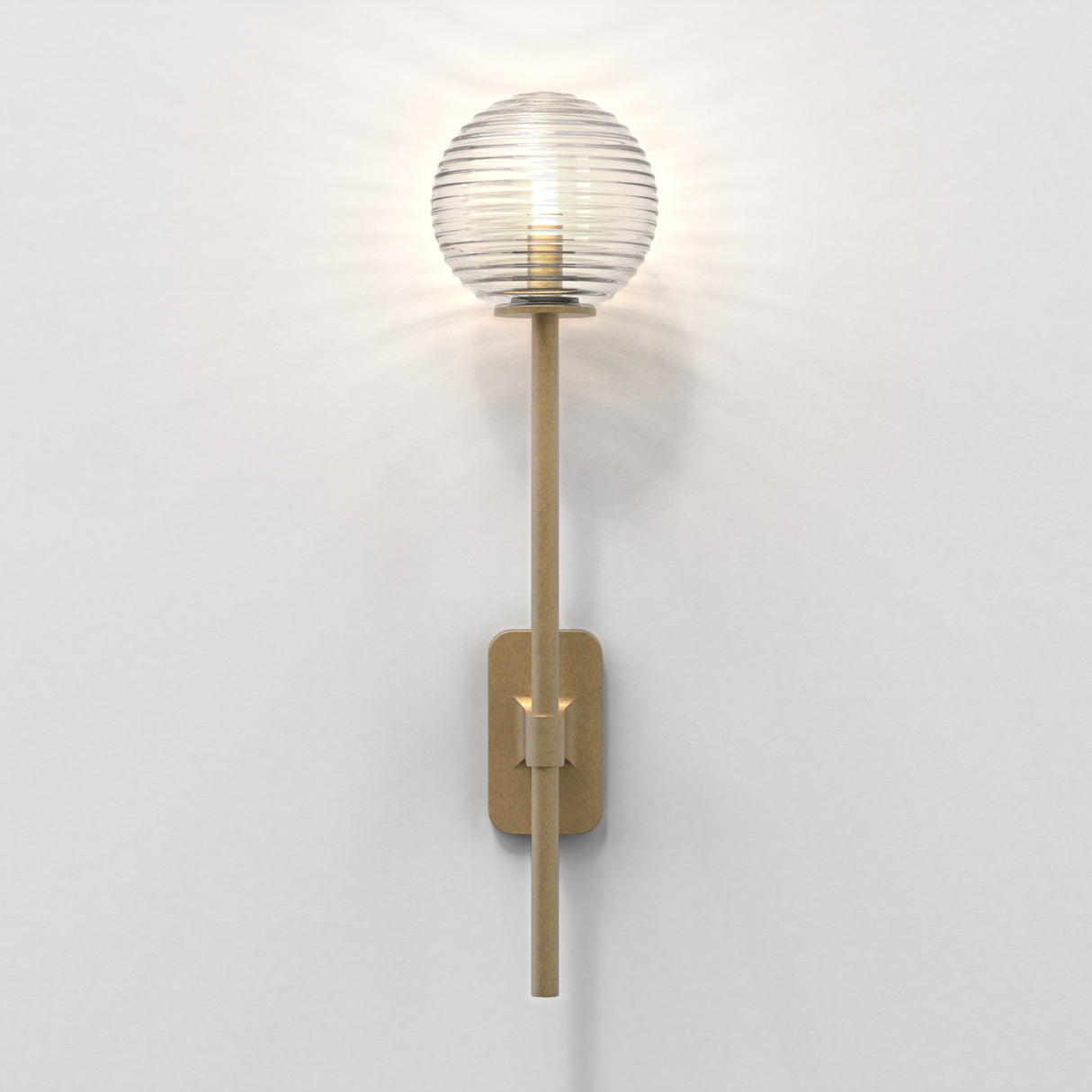 Astro Tacoma Single Grande Antique Brass Bathroom Wall Light