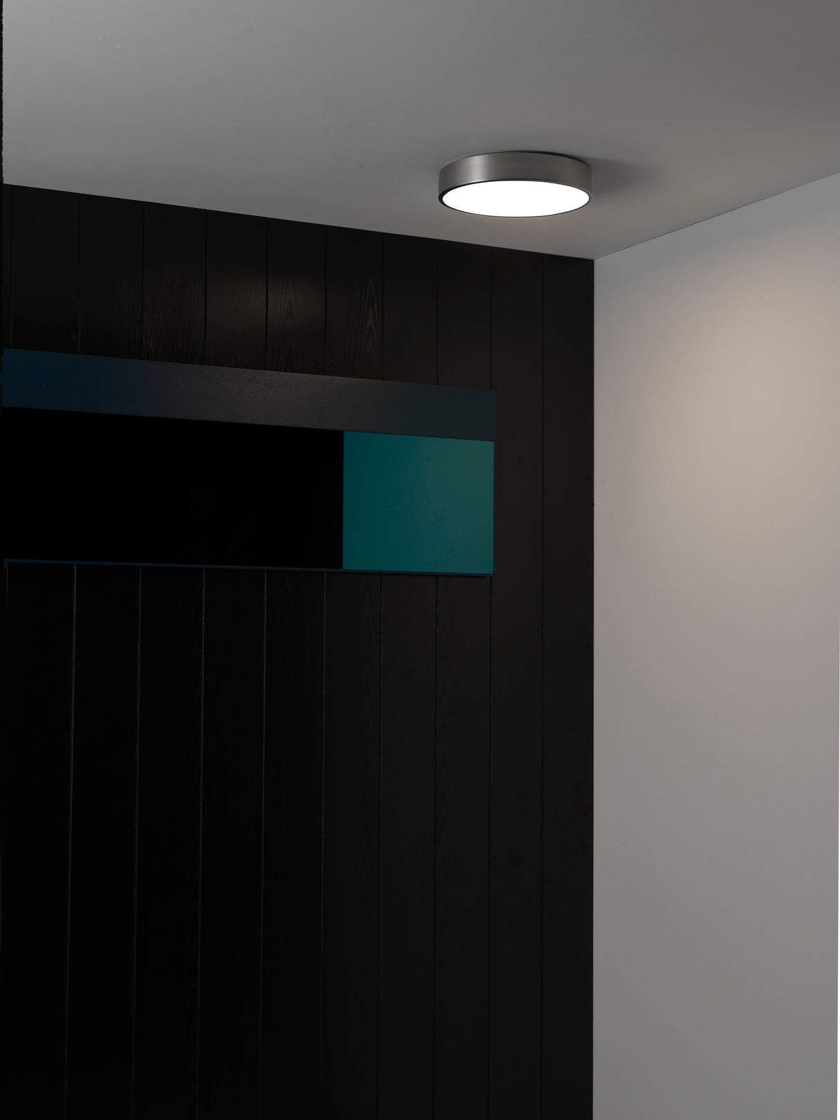 Astro Mallon LED Matt Nickel Bathroom Ceiling Light
