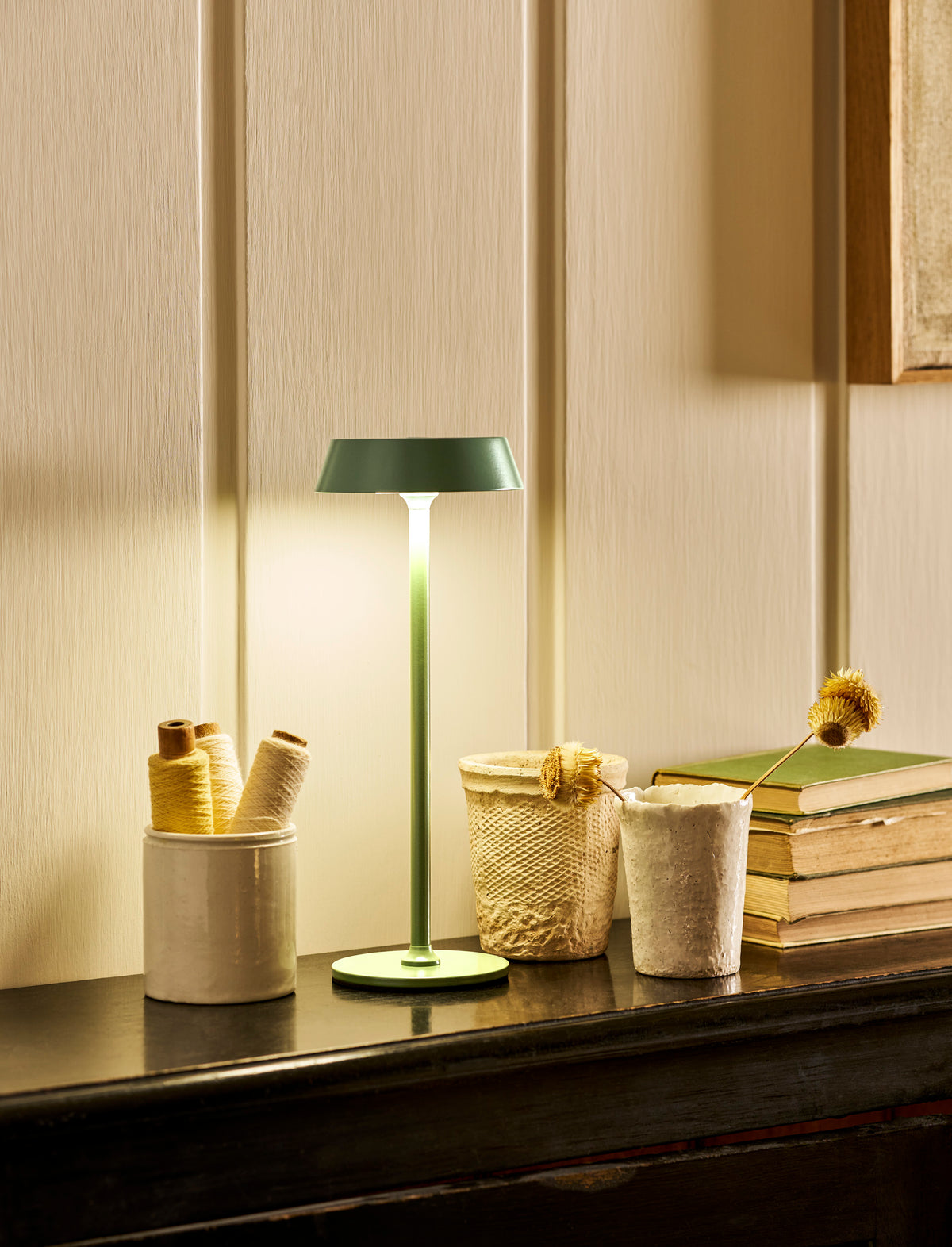 Garden Trading Winstone Rechargeable USB Slim Table Lamp Thistle Green