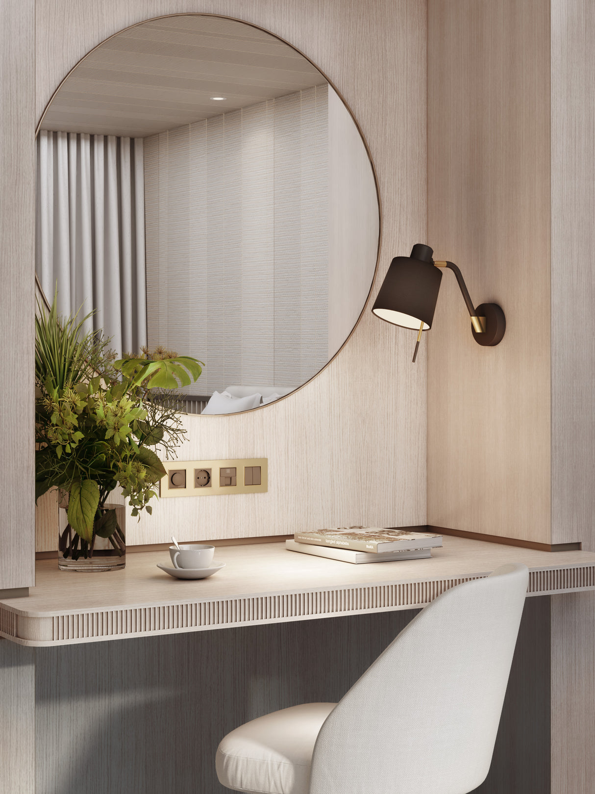 Astro Edward Wall Base Matt Black Interior Wall Light