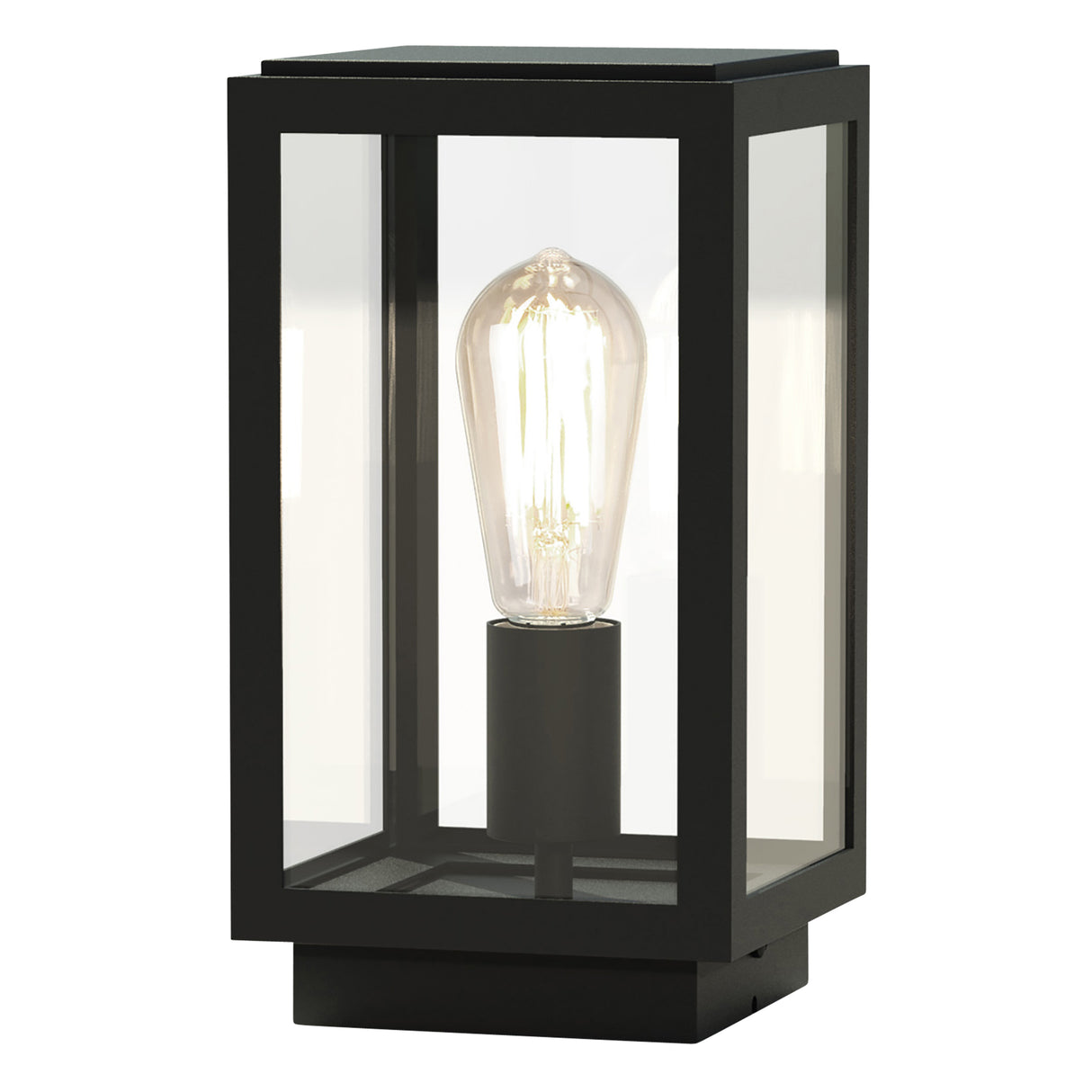 Astro Homefield Pedestal Textured Black Outdoor Pedestal Light