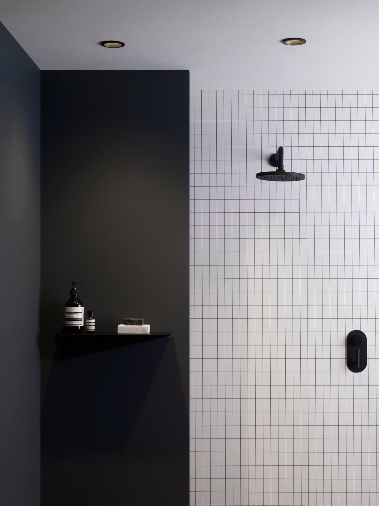 Astro Minima Round Fixed IP65 Matt Black Bathroom Downlight