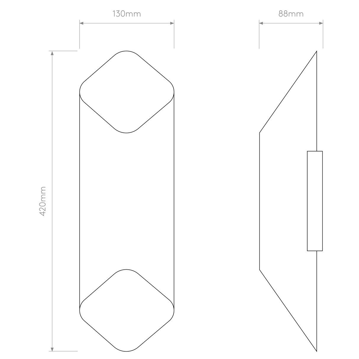 Astro Ako 420 Phase Matt White/Gold Interior Wall Light