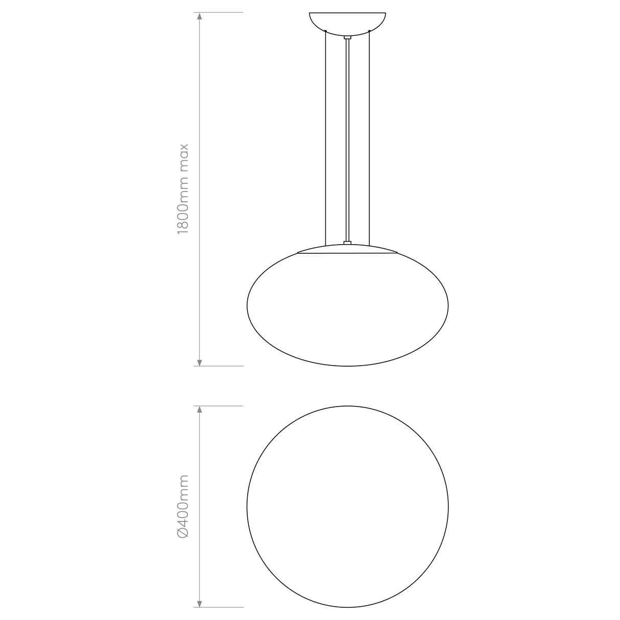 Astro Zeppo Pendant 400 Matt White Interior Pendant Light