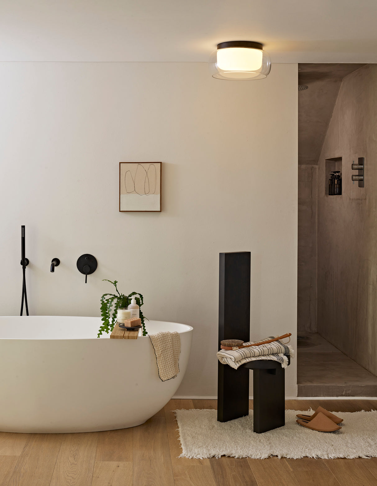 Astro Aquina Ceiling 360 Matt Black Bathroom Ceiling Light