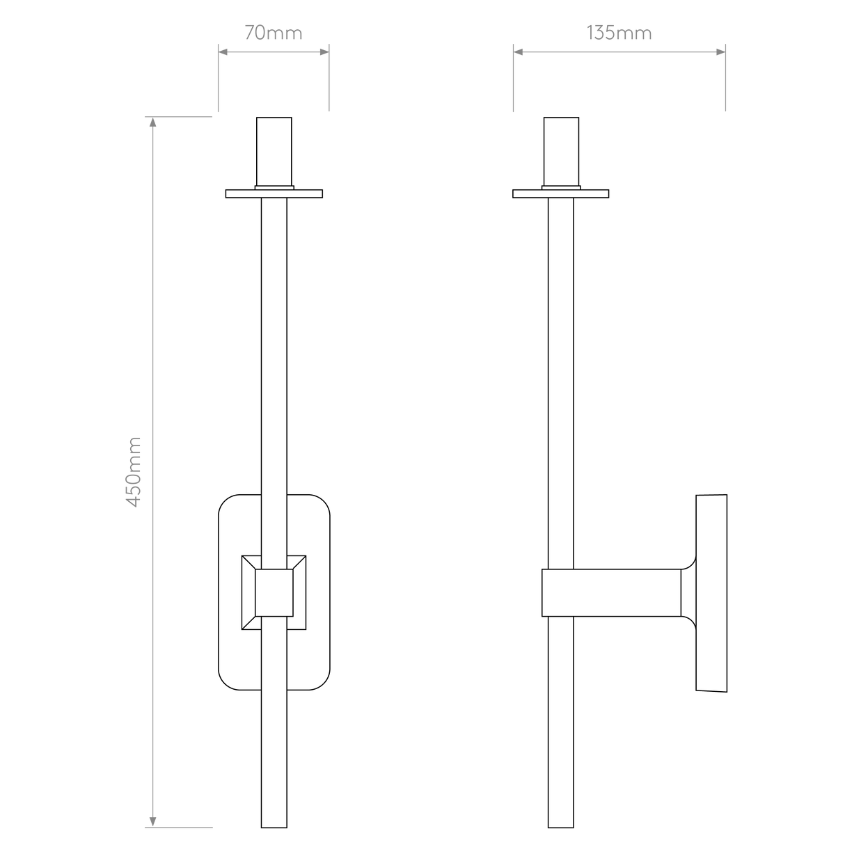 Astro Tacoma Single Grande Matt Black Bathroom Wall Light