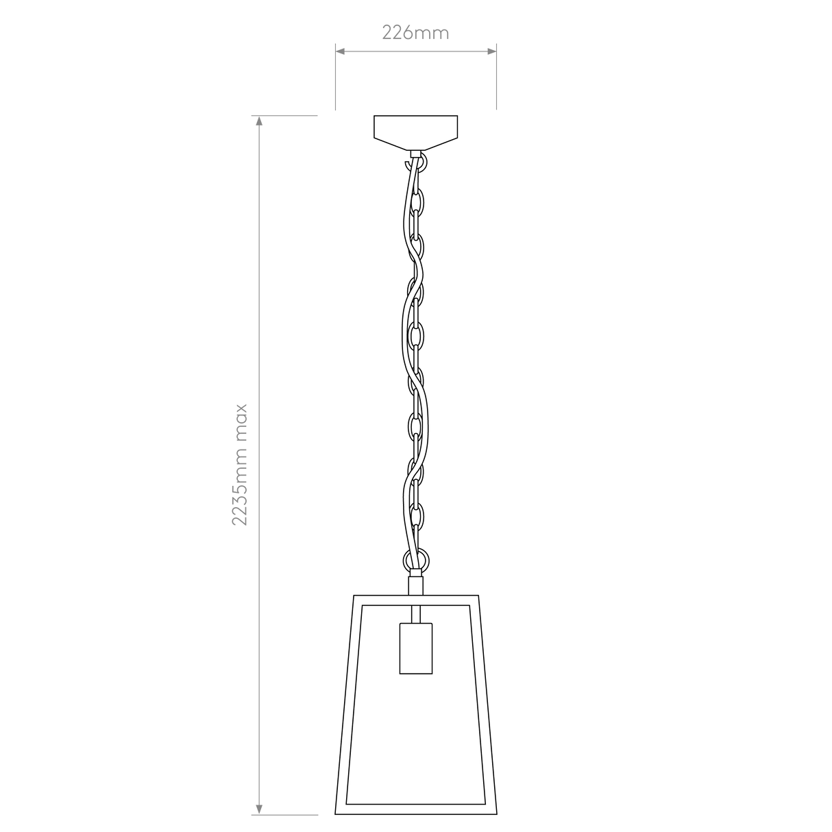 Astro Calvi Pendant 305 Textured Black Outdoor Pendant Light