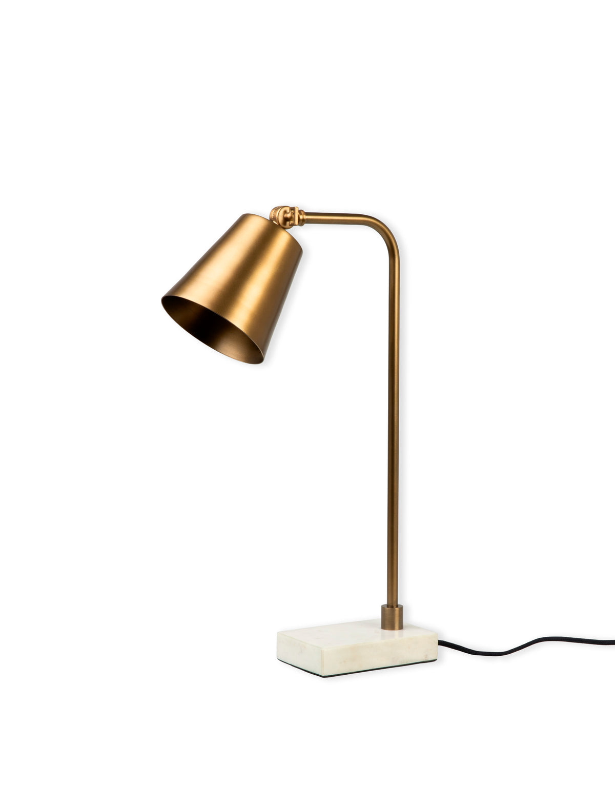 Garden Trading Winsley Table Lamp Iron Shade Marble & Antique Brass
