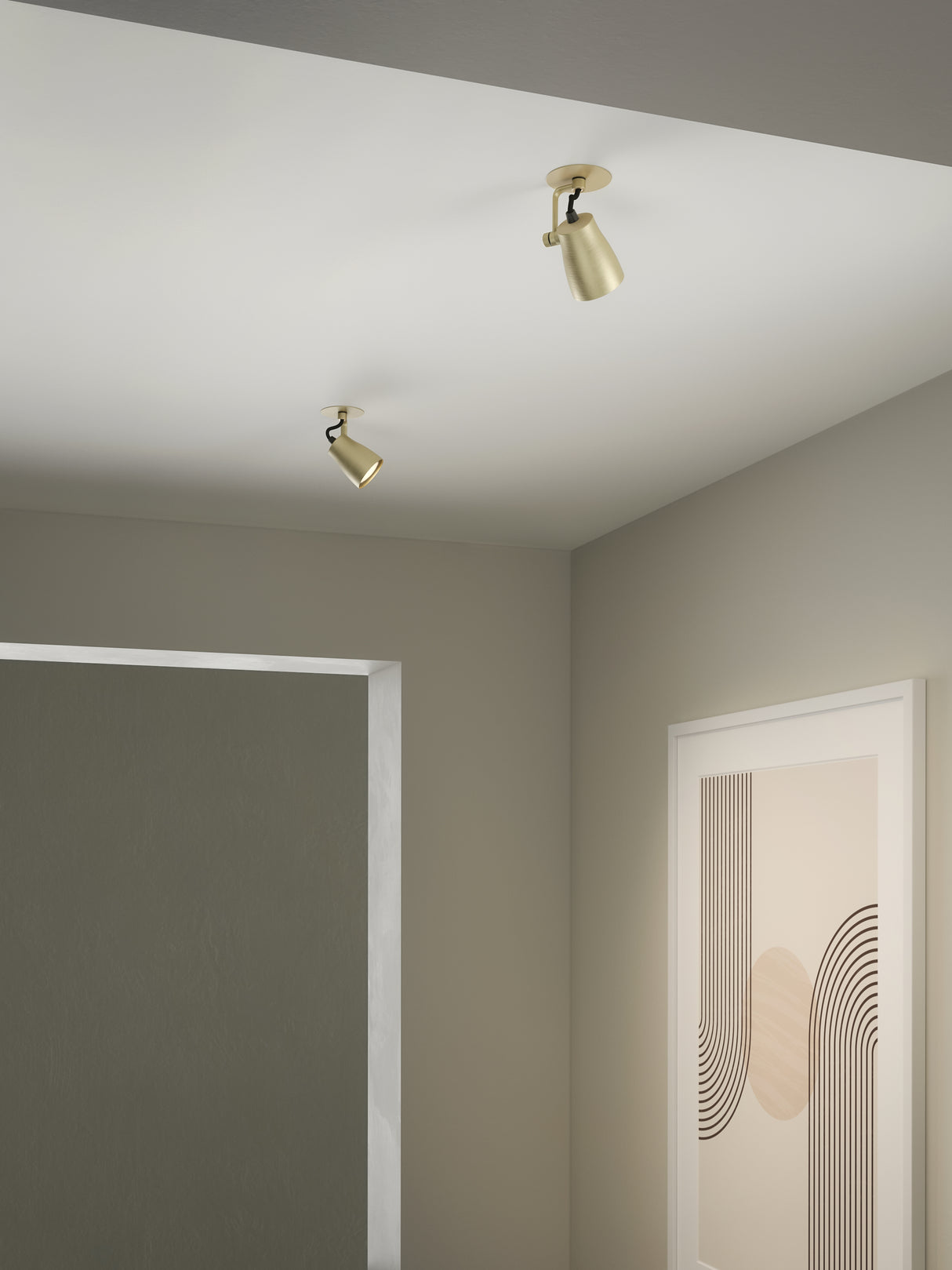 Astro Juno Recessed Matt Brushed Brass Interior Spotlight
