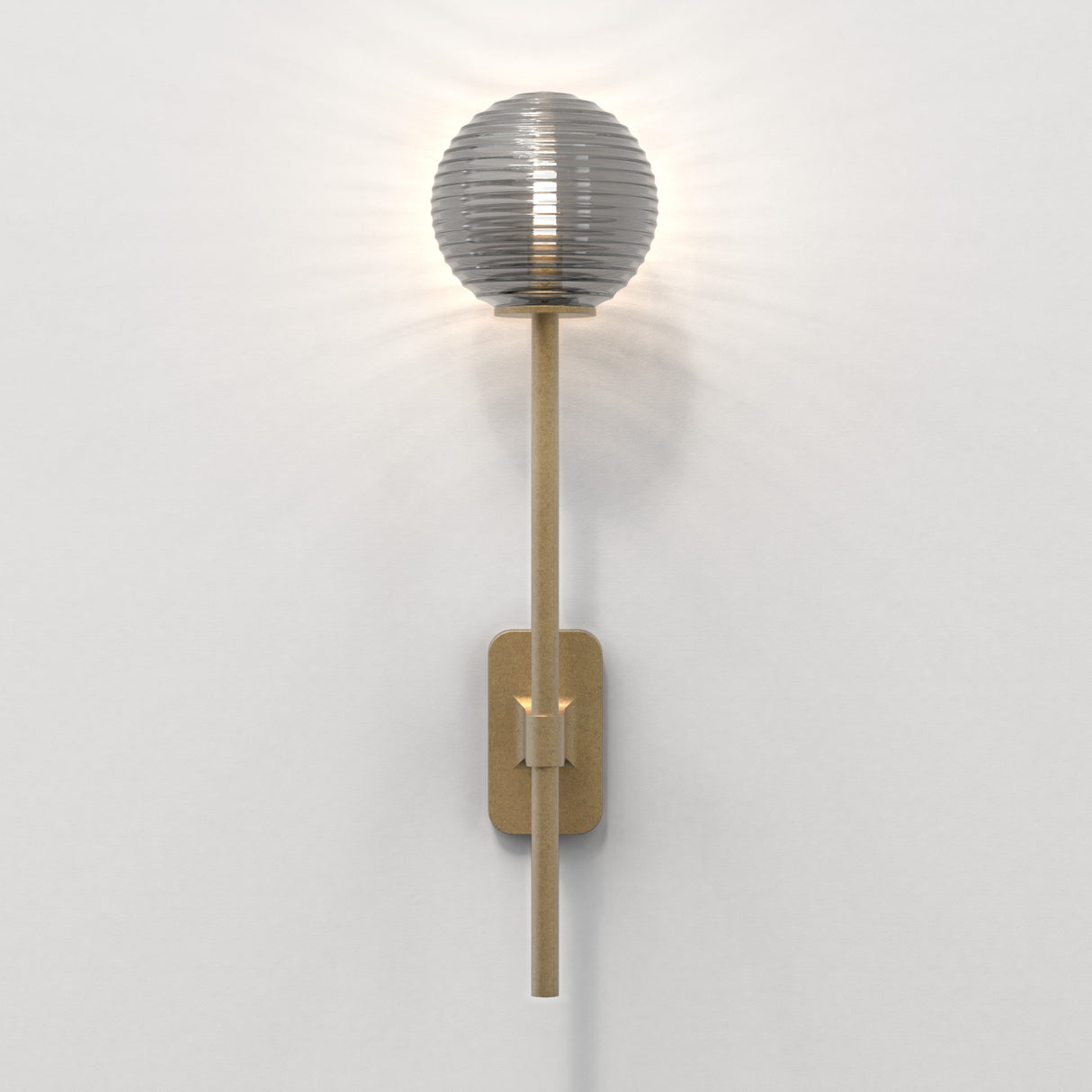 Astro Tacoma Single Grande Antique Brass Bathroom Wall Light