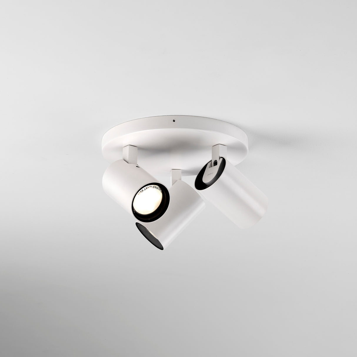 Astro Aqua Triple Round Matt White Bathroom Spotlight