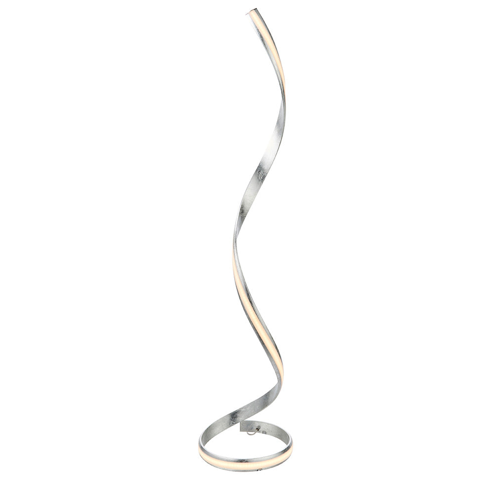 Endon Aria Floor Lamp Silver leaf & white acrylic
