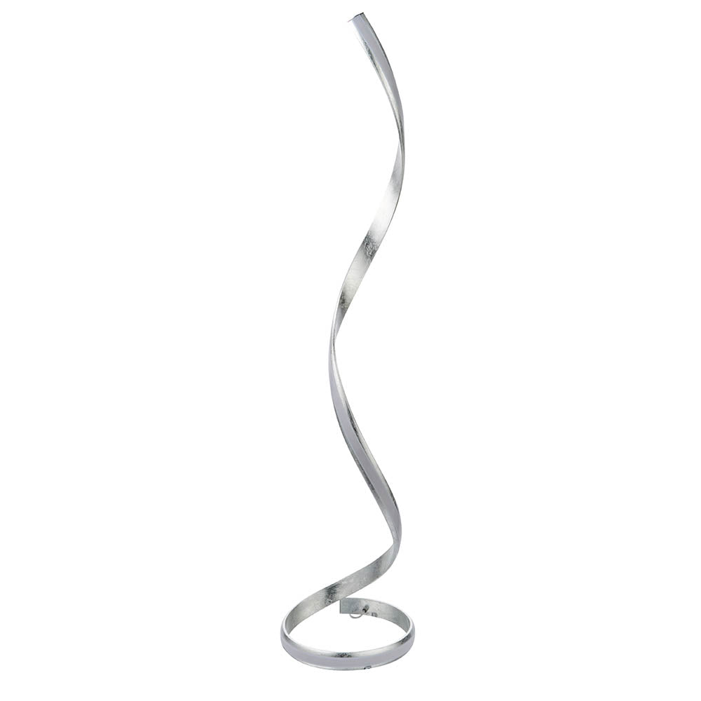 Endon Aria Floor Lamp Silver leaf & white acrylic