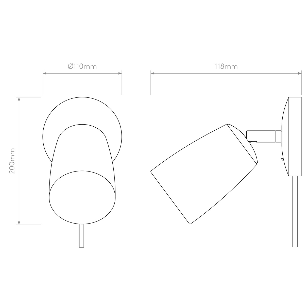 Astro Carlton Wall Plug-In Matt White Interior Wall Light