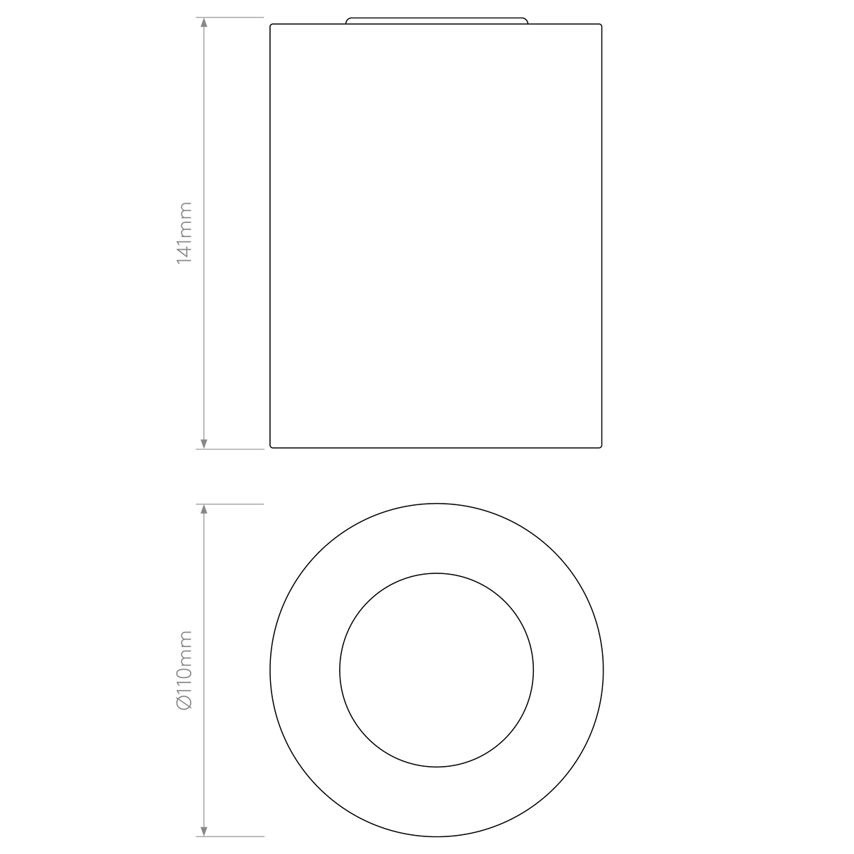 Astro Kos Round Matt Concrete Coastal Downlight