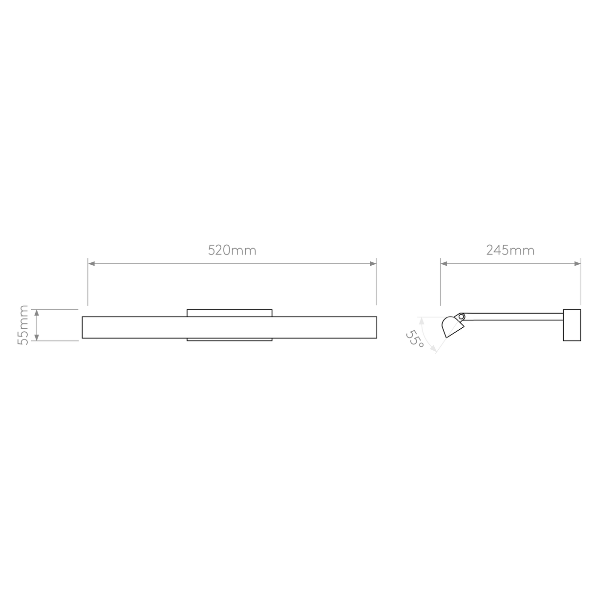 Astro Renoir 520 Matt Brushed Brass Interior Picture Light