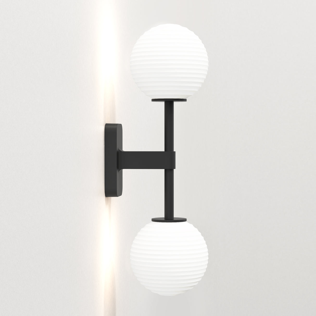 Astro Tacoma Twin Matt Black Bathroom Wall Light