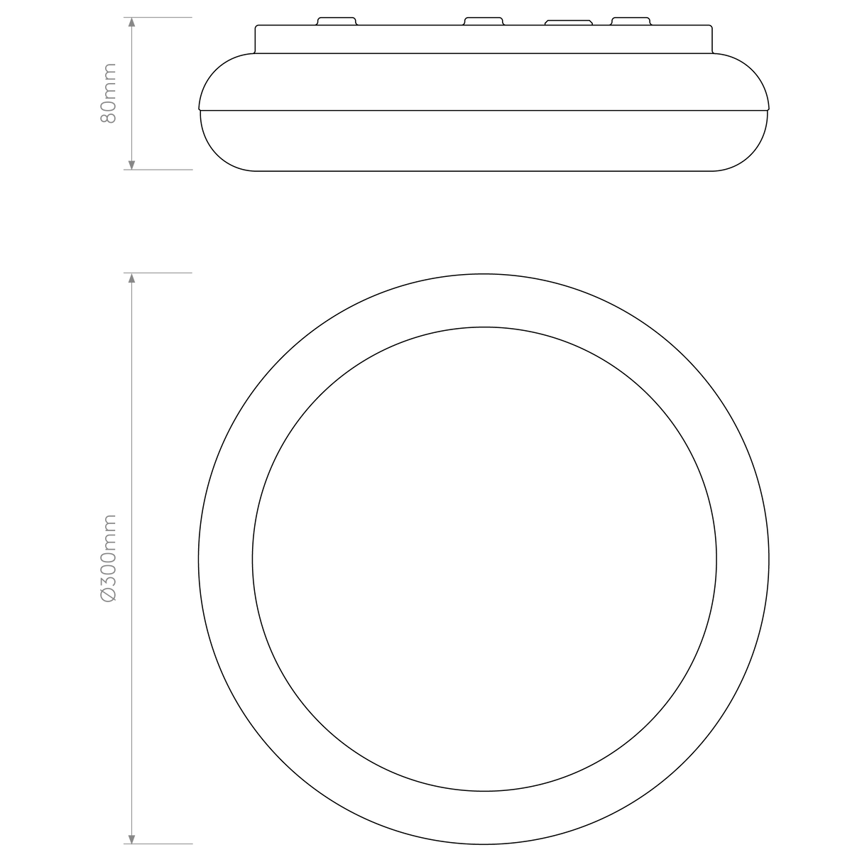 Astro Altea 300 Polished Chrome Bathroom Ceiling Light