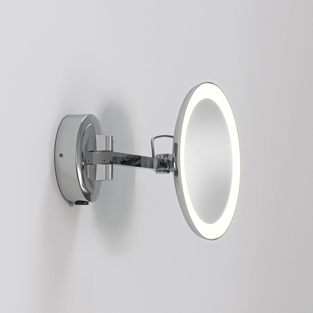 Astro Mascali Round LED Polished Chrome Bathroom Magnifying Mirror
