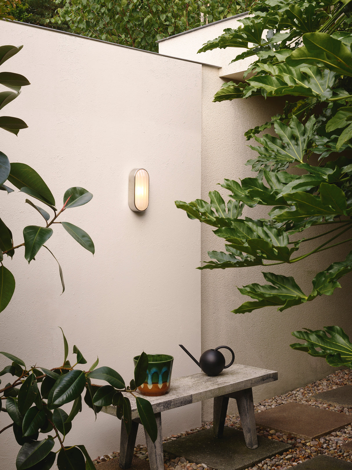 Astro Montreal Oval Brushed Stainless Steel Outdoor Wall Light