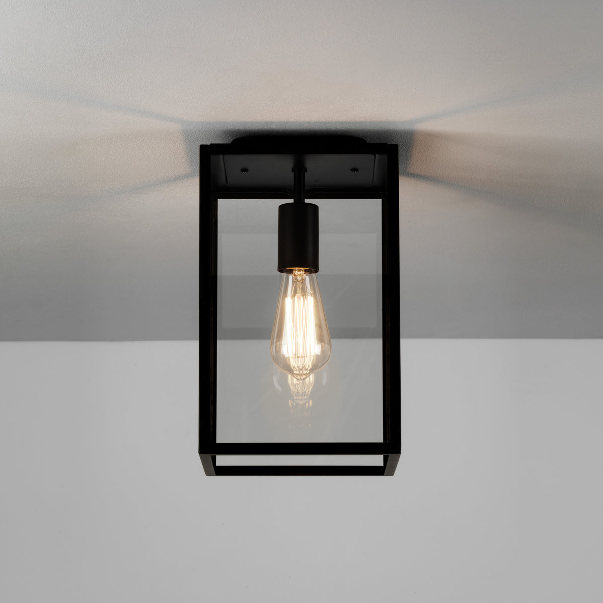 Astro Homefield Ceiling Textured Black Outdoor Ceiling Light