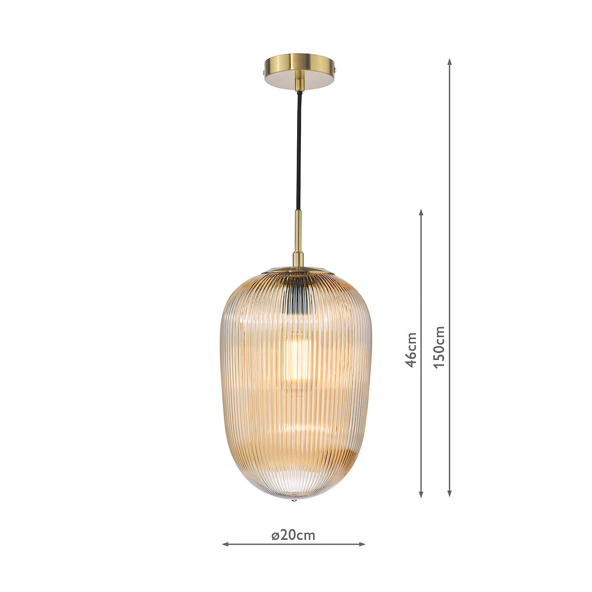 Dar Abrielle Pendant Brushed Bronze