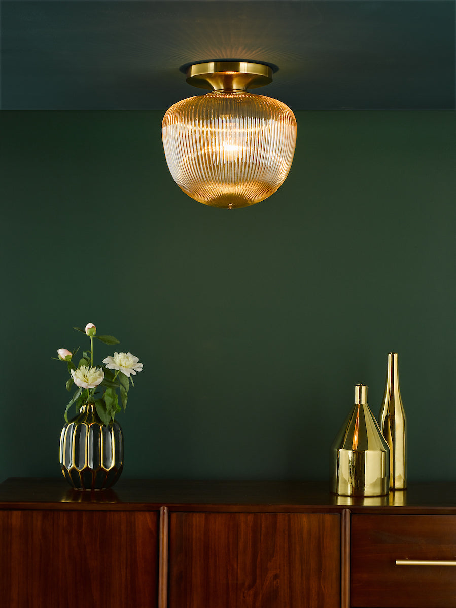 Dar Abrielle Flush Brushed Bronze