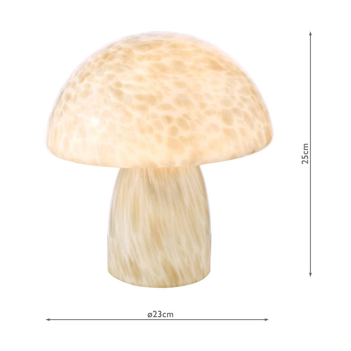 Dar Addie Table Lamp White Art Glass