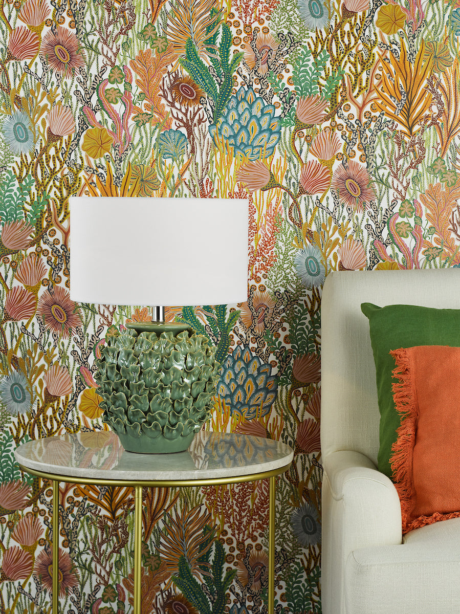 Dar Ailsa Ceramic Table Lamp Green Base Only