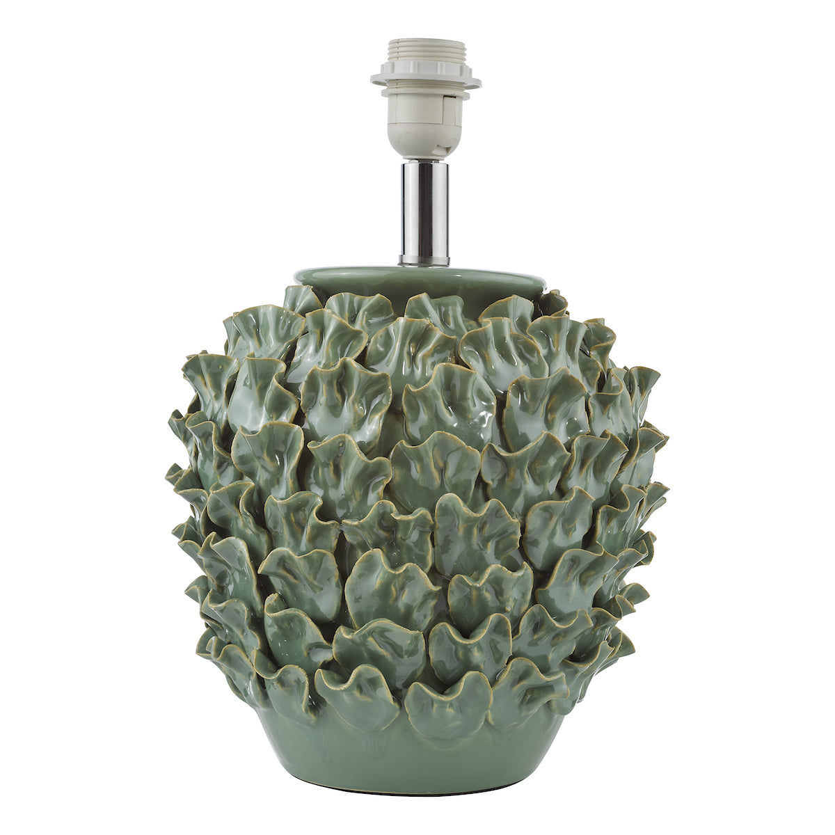 Dar Ailsa Ceramic Table Lamp Green Base Only