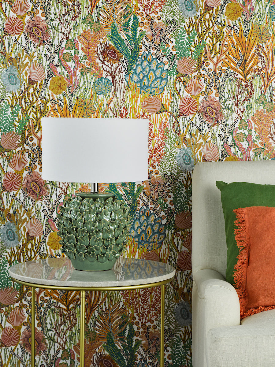 Dar Ailsa Ceramic Table Lamp Green Base Only