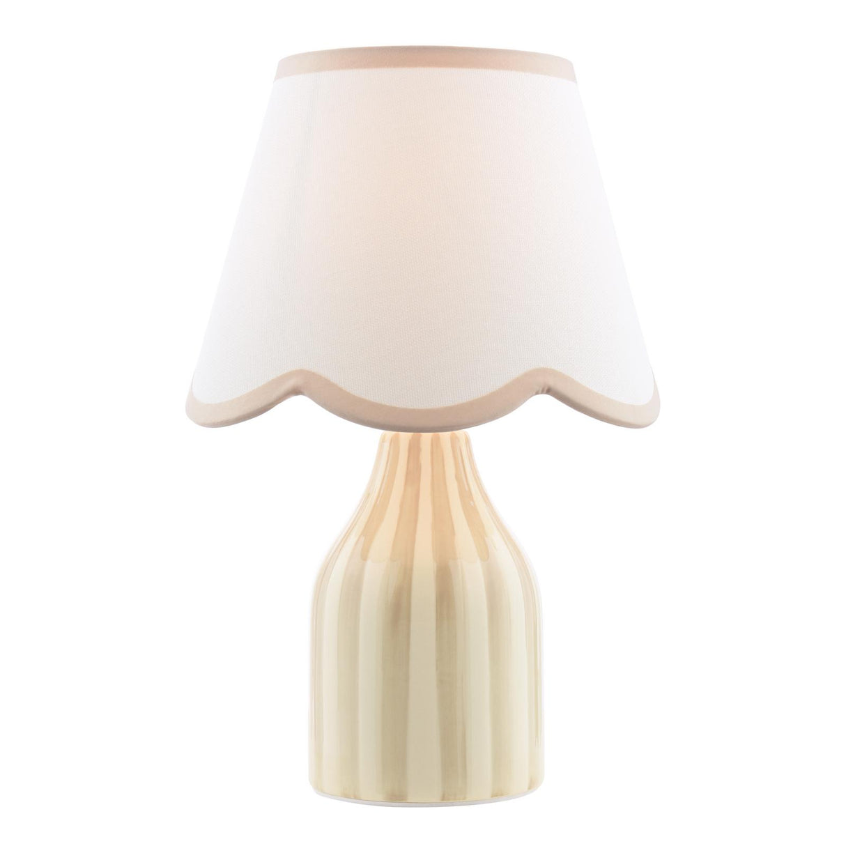 Dar Aimee Twin Pack Table Lamp Taupe Ceramic With Shade