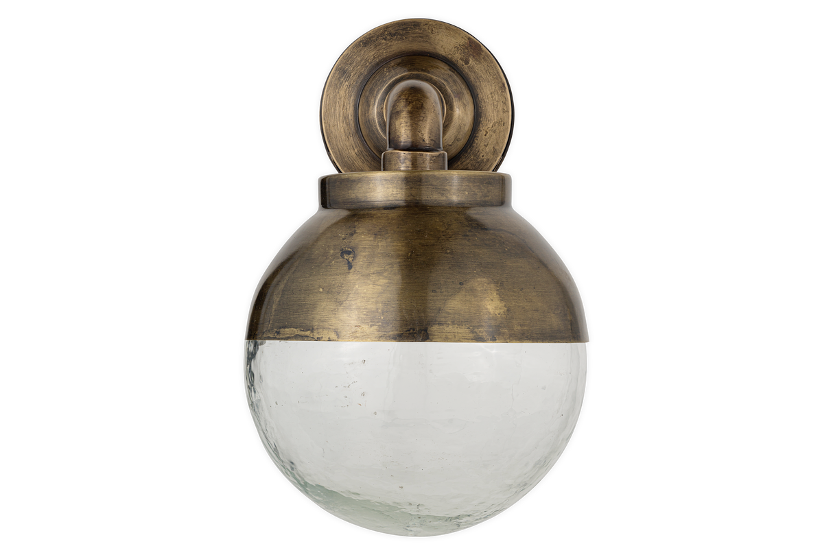 Nkuku Abeo Outdoor Wall Lamp Antique Brass