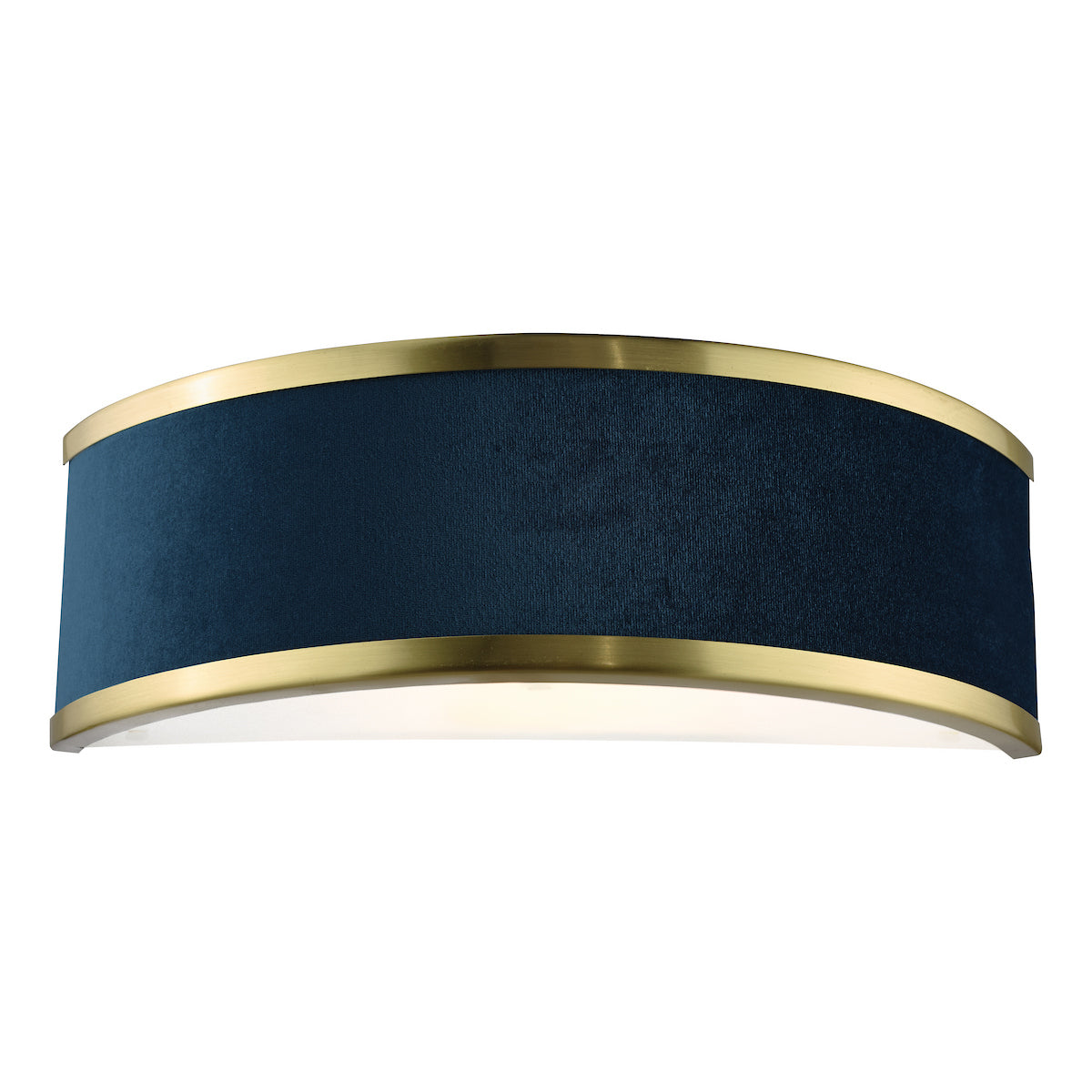 Dar Alvaro Wall Light Brushed Brass With Blue Shade
