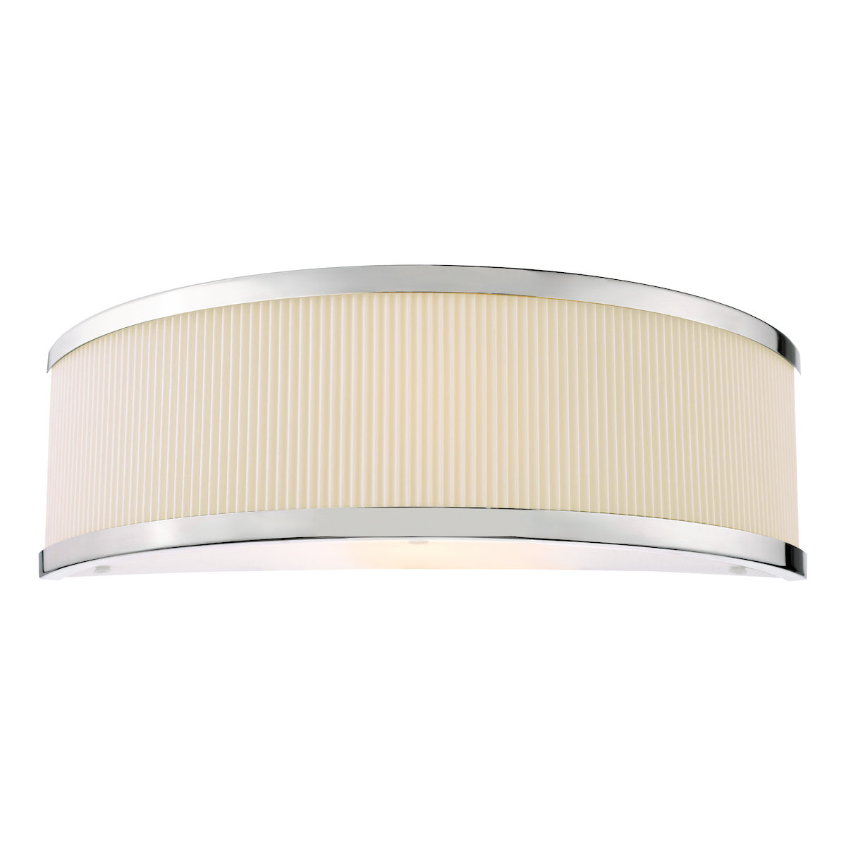 Dar Alvaro Wall Light Polished Chrome With Ivory Shade