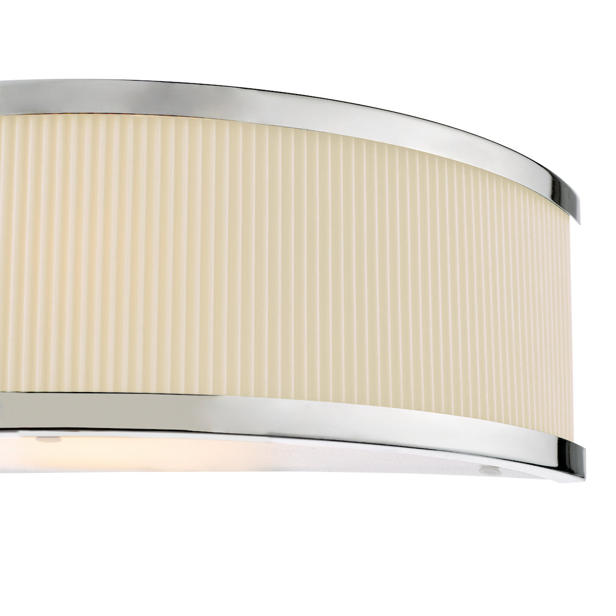 Dar Alvaro Wall Light Polished Chrome With Ivory Shade