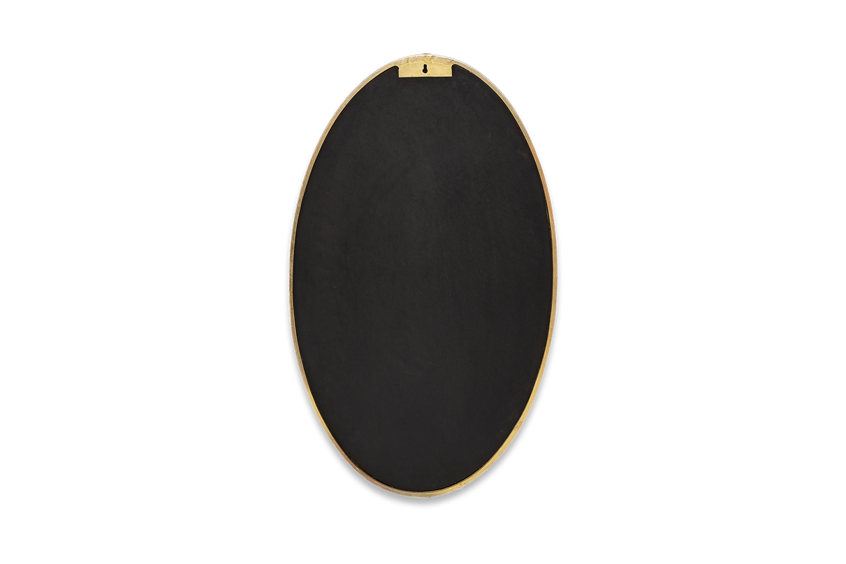 Nkuku Almora Oval Mirror Antique Brass