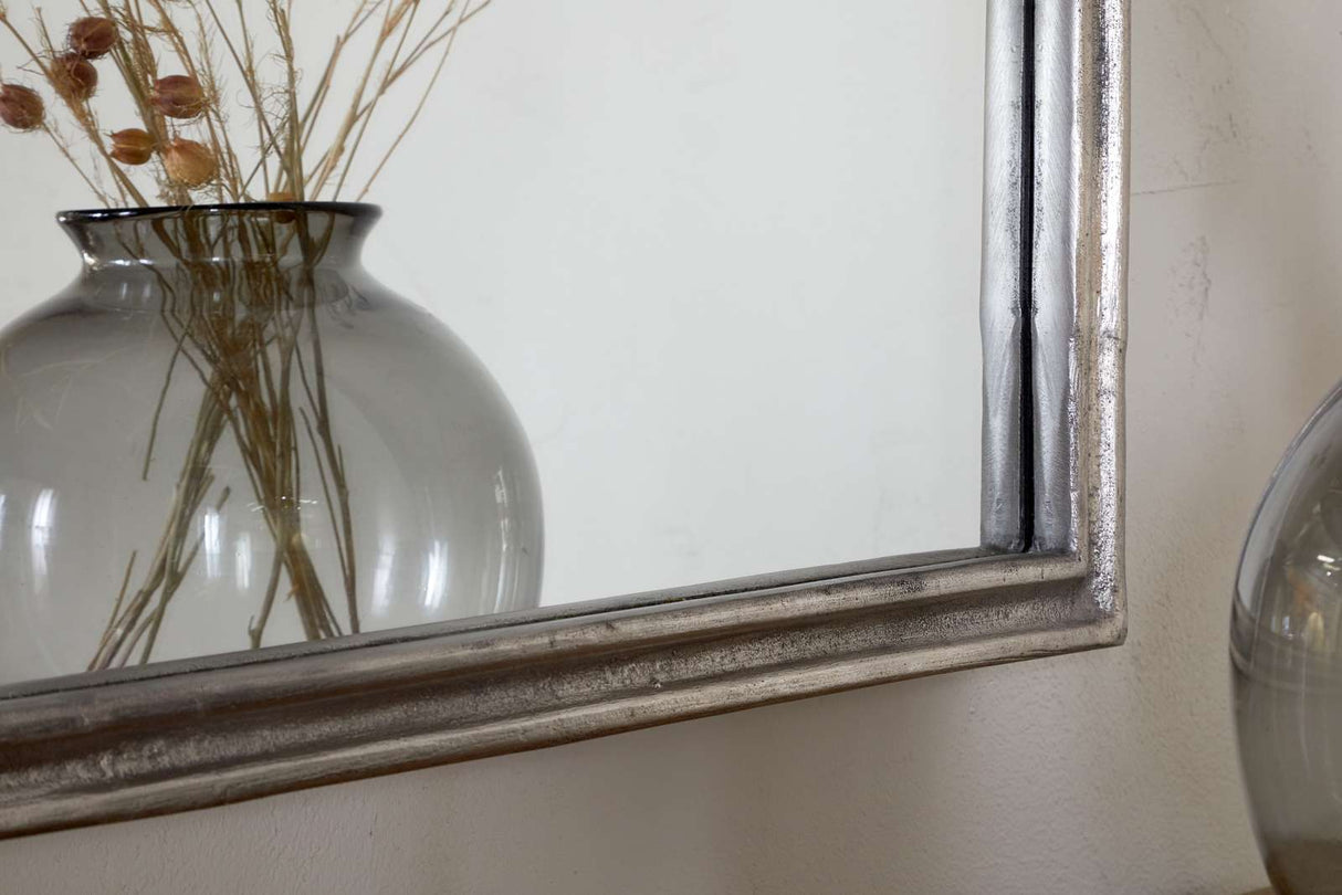 Nkuku Almora Wall Mirror Antique Nickle Large