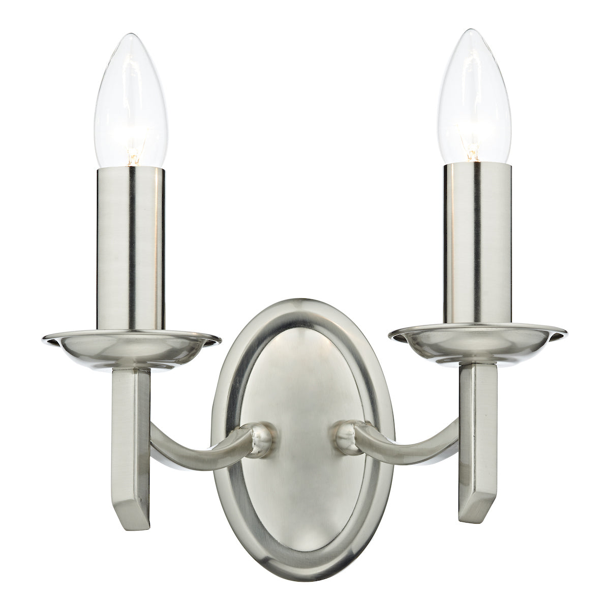 Dar Ambassador Double Wall Bracket Satin Chrome