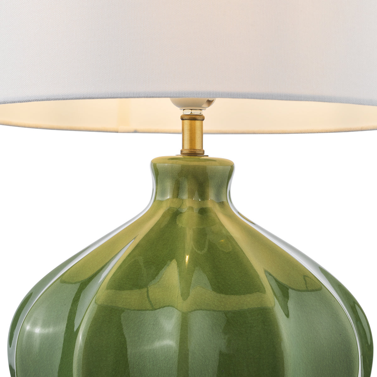 Dar Amrita Ceramic Table Lamp Green Base Only