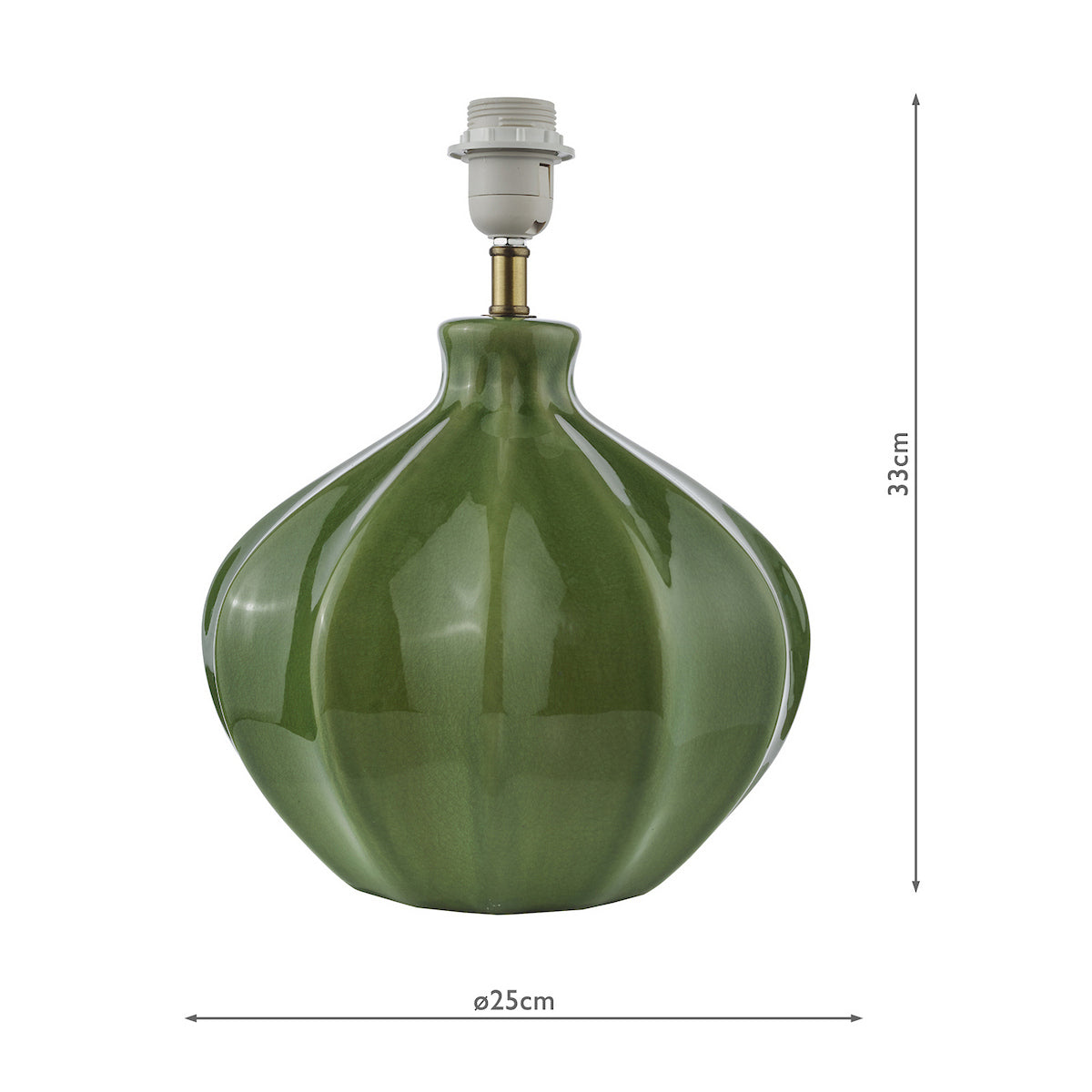 Dar Amrita Ceramic Table Lamp Green Base Only
