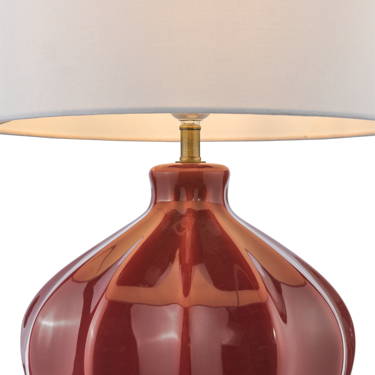 Dar Amrita Ceramic Table Lamp Red Base Only