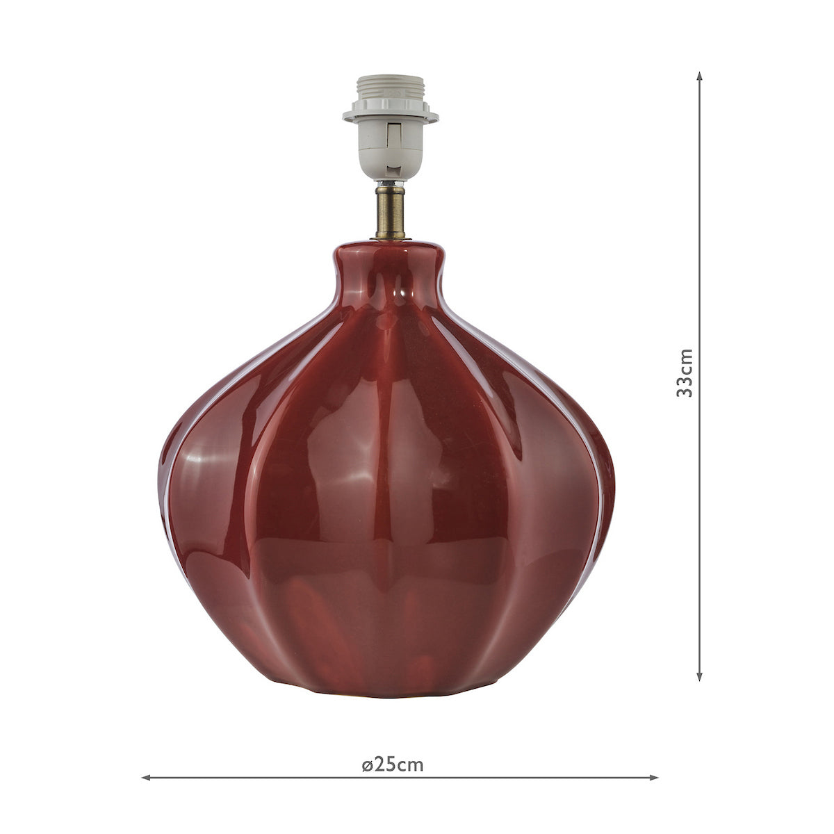Dar Amrita Ceramic Table Lamp Red Base Only