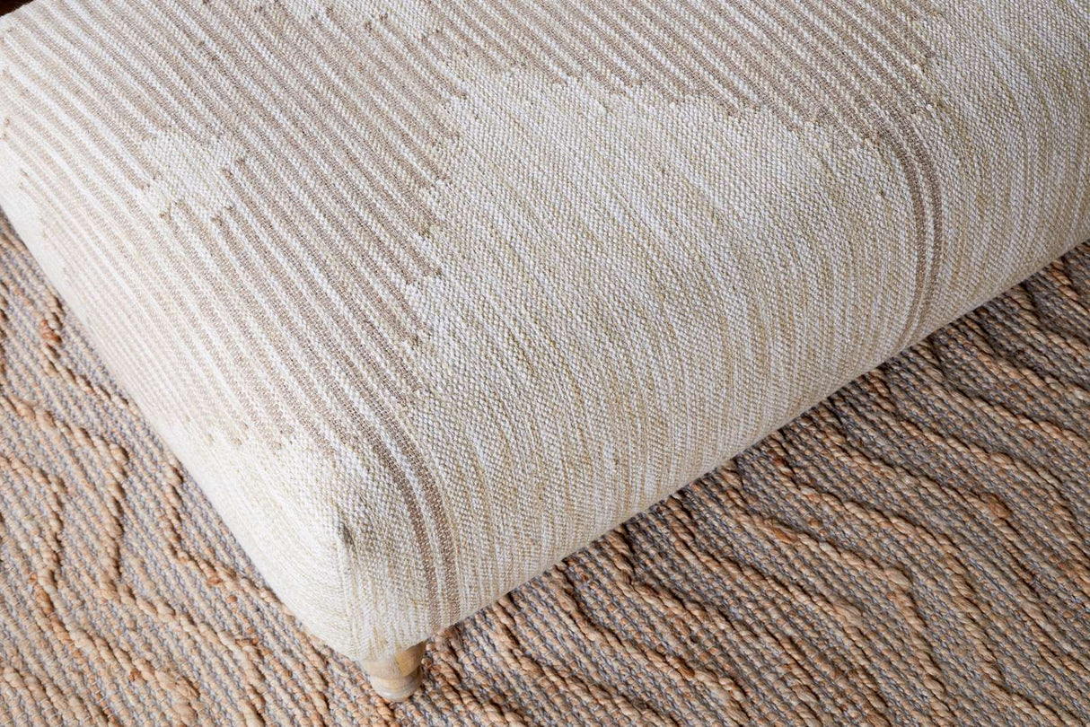 Nkuku Aranya Upholstered Ottoman Natural