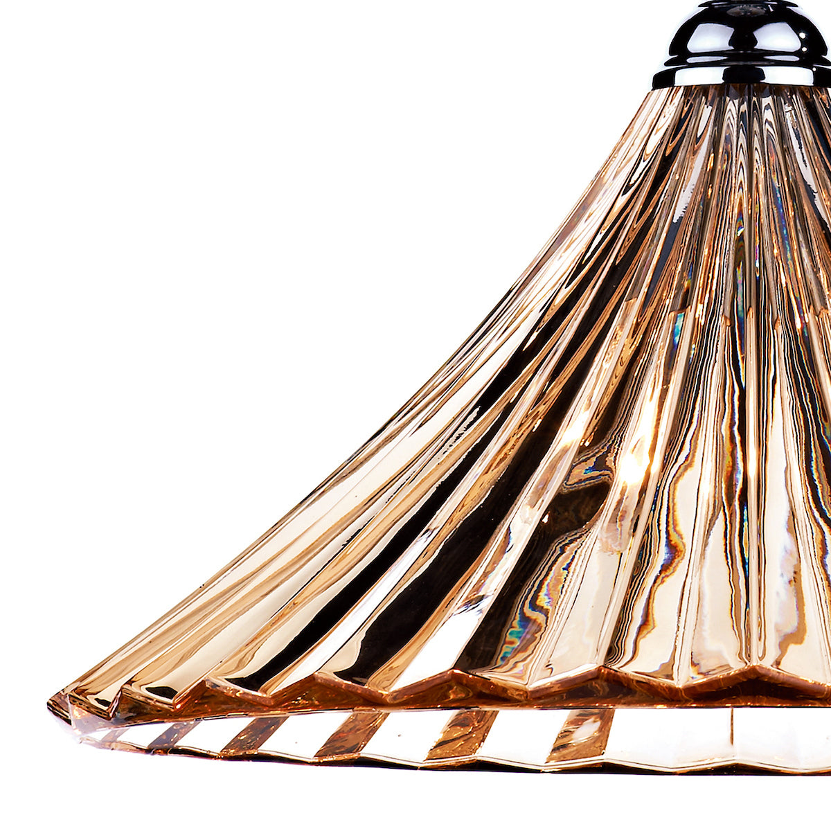 Dar Ardeche Large Pendant Amber Glass & Antique Brass