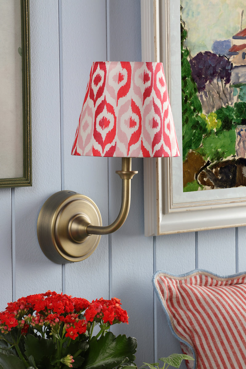 Joules Apsley Rechargeable LED Wall Light With Red Shade