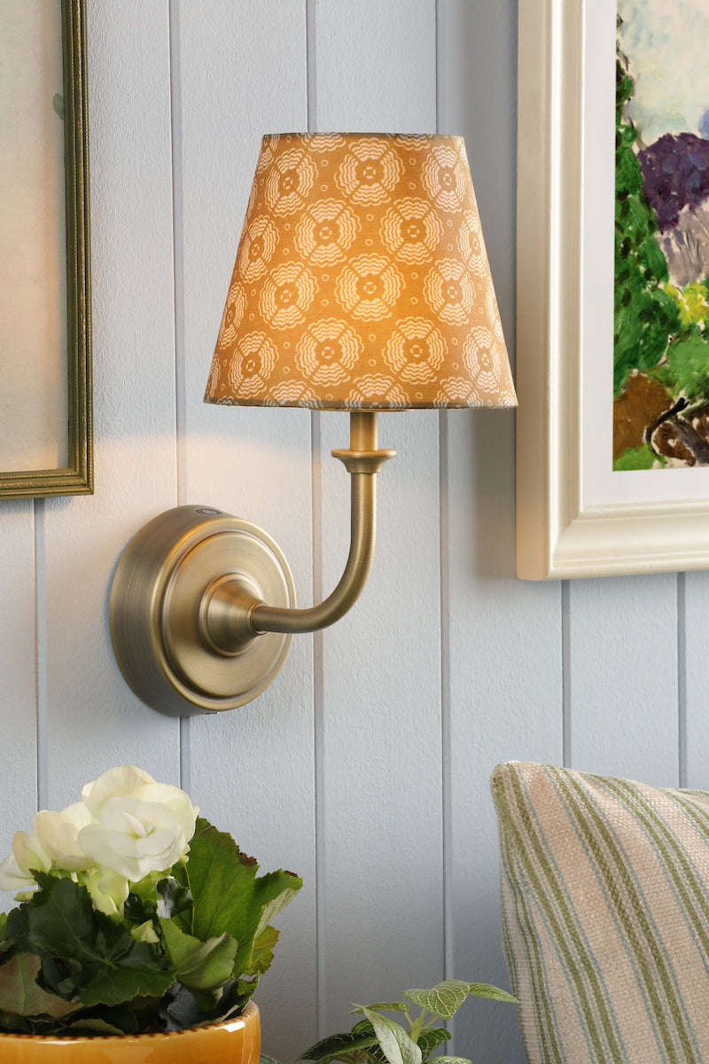 Joules Apsley Rechargeable LED Wall Light With Yellow Shade