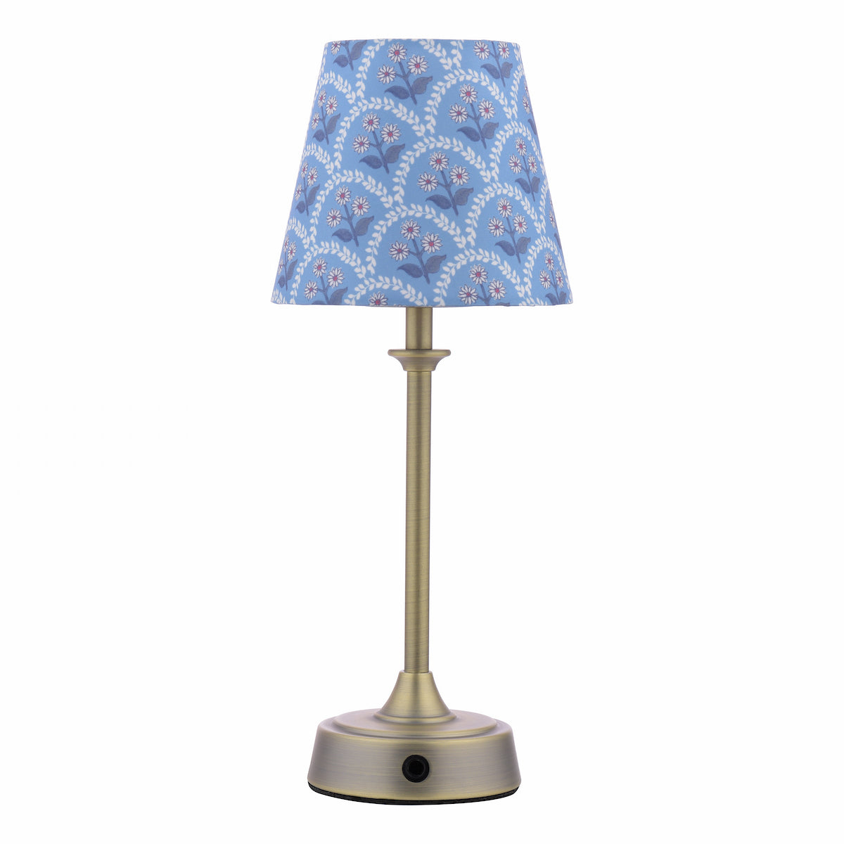 Joules Apsley Rechargeable LED Table Lamp With Blue Shade