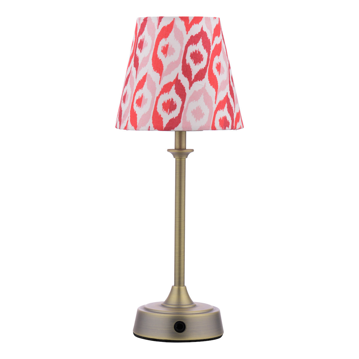 Joules Apsley Rechargeable LED Table Lamp With Red Shade