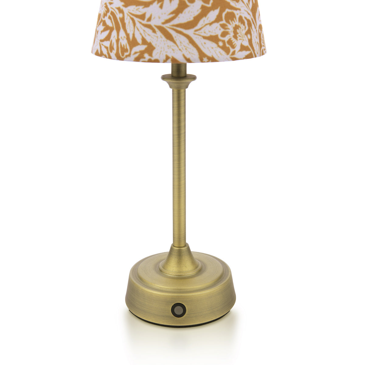 Joules Apsley Rechargeable LED Table Lamp With Yellow Floral Shade